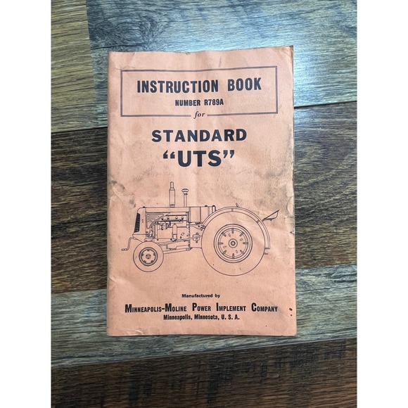 Minneapolis-Moline Other - Vintage Minneapolis-Moline Model U Tractor Service Manual Implement Co Repair